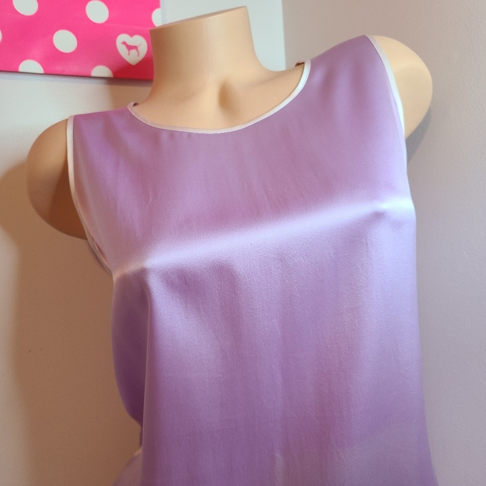 VTG Lillianna 100% Silk Colorblock Long Maxi Slip Dress Nightgown Size Sm - Picture 3 of 8